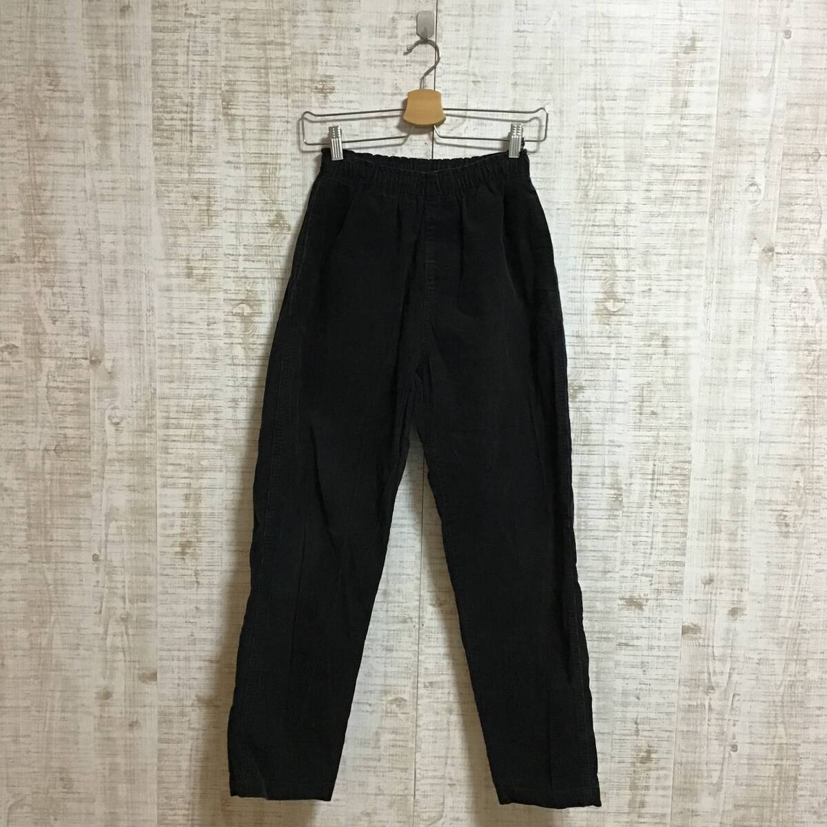 A489◇NANO universe|ナノ・ユニバース コーデュロイパンツ 黒 サイズM拍卖