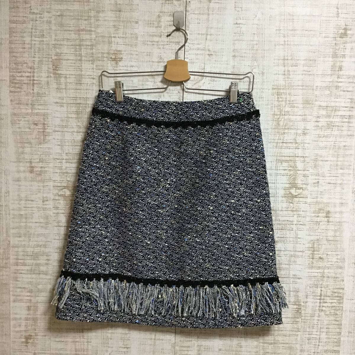 A489◇Super Beauty|スーパービューティ ミニスカート ネイビー サイズL拍卖