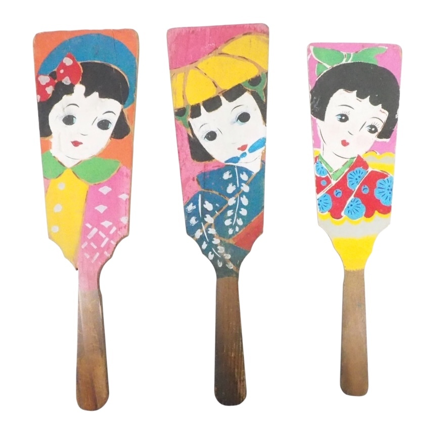 昭和初期ビンテージ 当時物 手描き 羽子板 TNH701拍卖