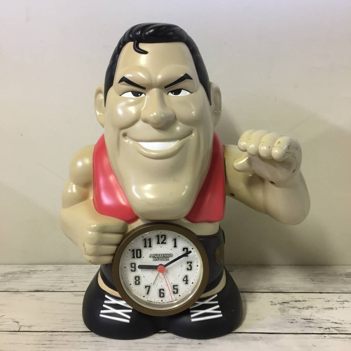 ジャンボサイズ レア アントニオ猪木 目覚まし時計 おしゃべり時計 全日本プロレス D50114拍卖