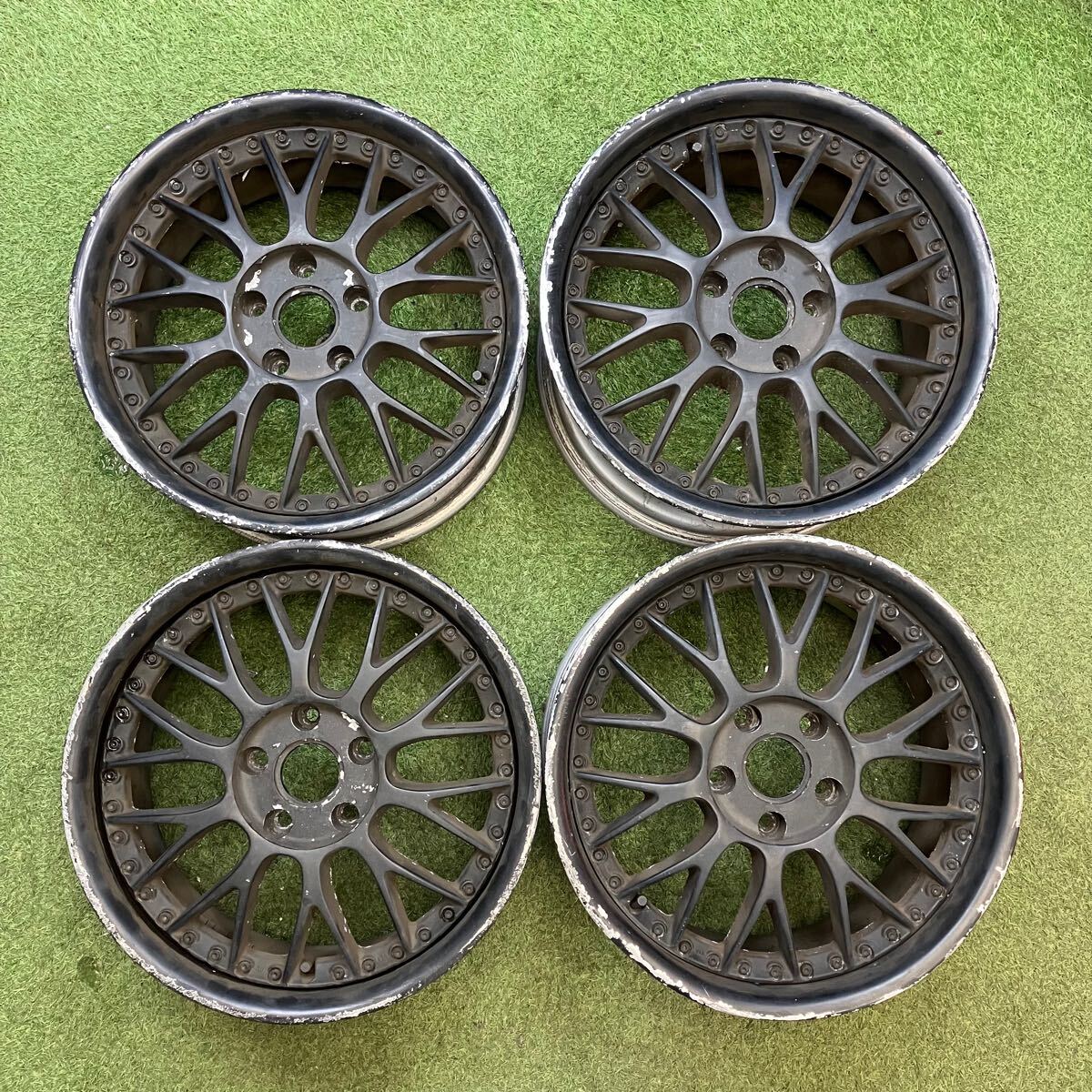 【0691】17インチ 8J 9J ENKEI A356 エンケイ 17×8J ET+36 / 17×9J ET+43 PCD114.3 5穴 ハブ径73 中古アルミホイール4本拍卖