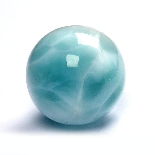 〔D424-6〕高品質 ドミニカ産 ラリマー 丸玉 スフィア 置物 約23mm拍卖