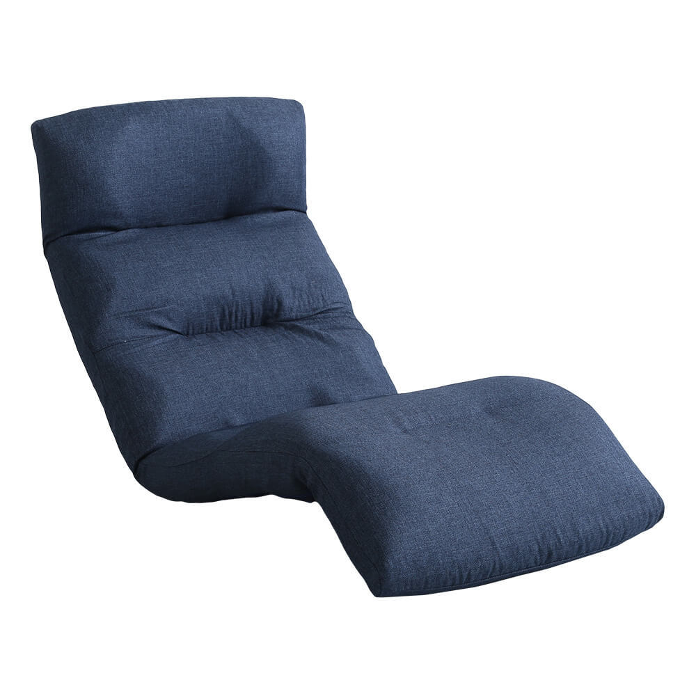 日本製リクライニング座椅子(布地、レザー)14段階調節ギア、転倒防止機能付き | Moln-モルン- Down type SH-07-MOL-D-NV ネイビー拍卖