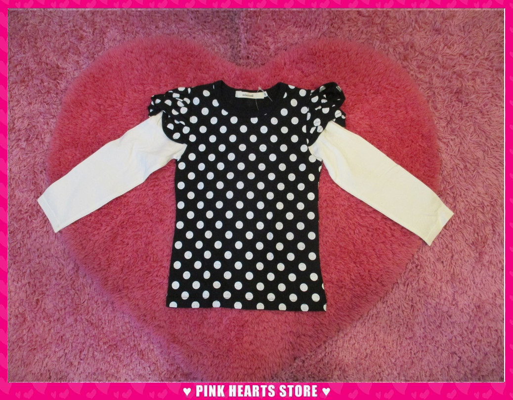 新品キッズ◇MIA MAIL(ミアメール)ドット肩クロスレイヤードTシャツ 100 06-2840拍卖