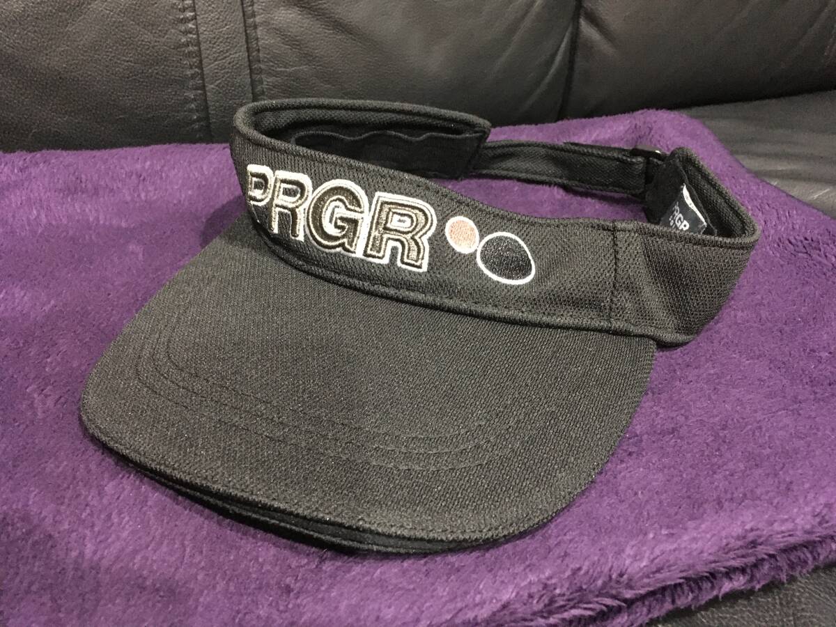 【即決】PRGR GOLF サンバイザー 黒 USED拍卖