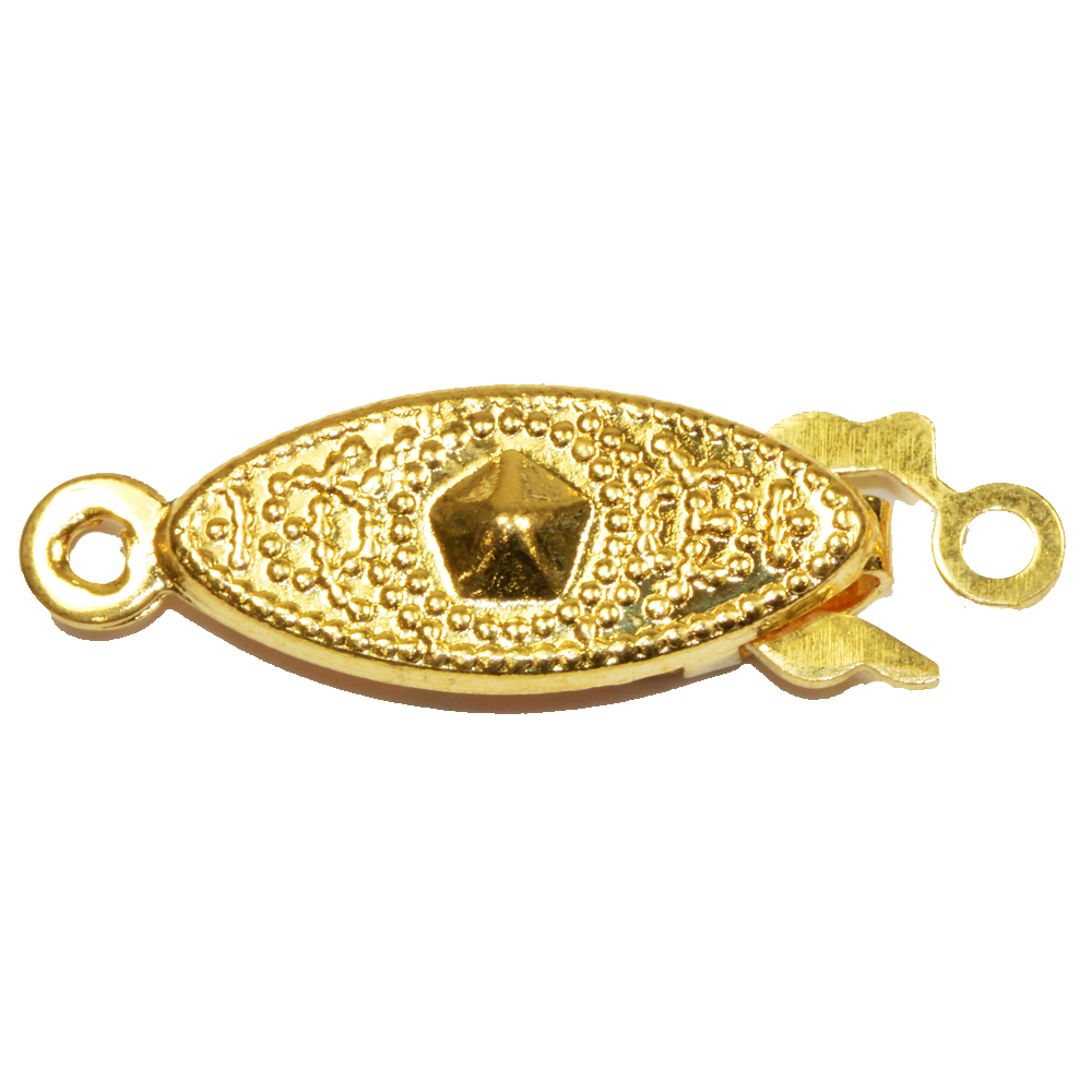 アクセサリーパーツ 輸入金具 クラスプ フィッシュホック 金色 ゴールドカラー 取り外しにコツが必要なパーツ拍卖