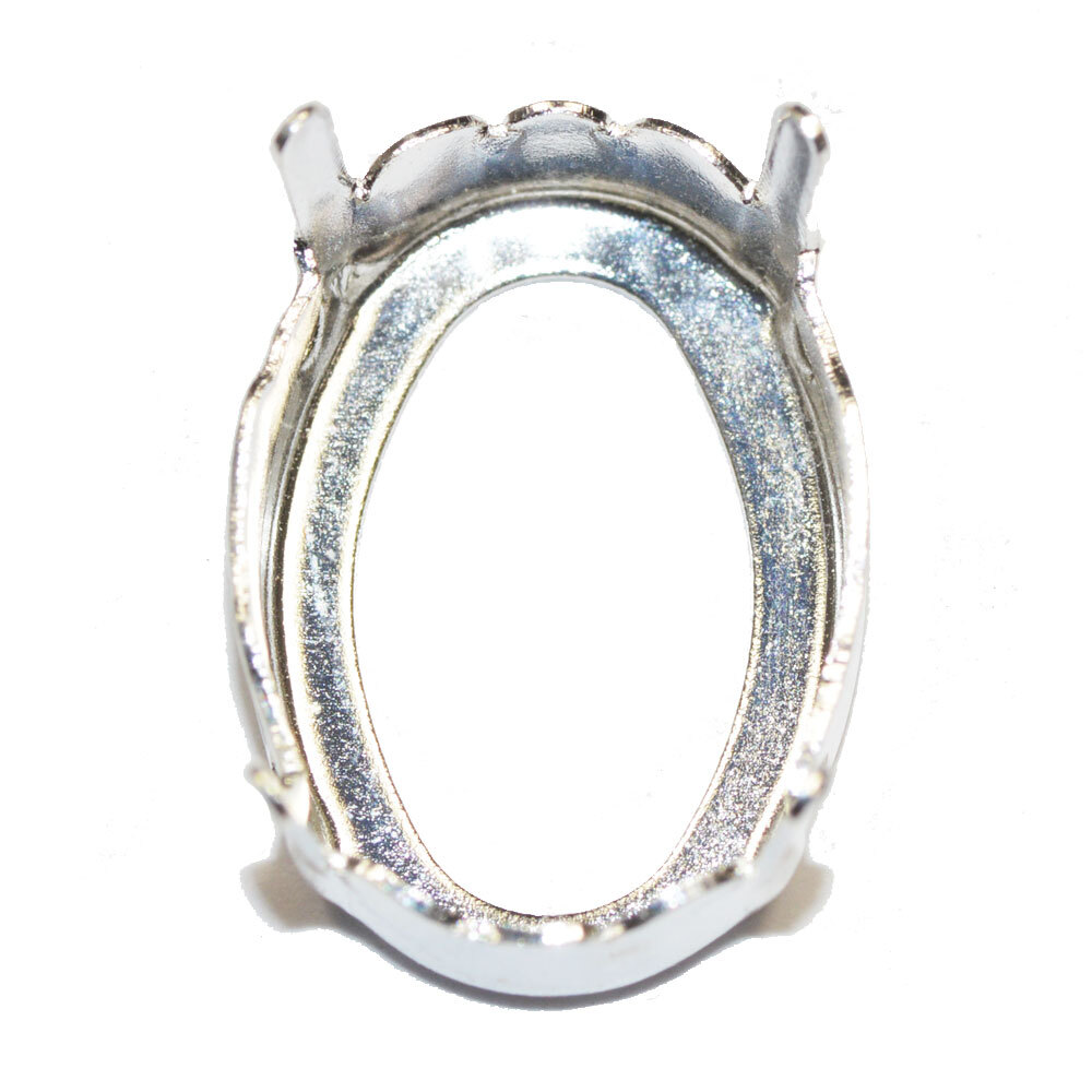 カーボンション用 爪め台座 金具 石座 18×13mm 柔らかいタイプ拍卖