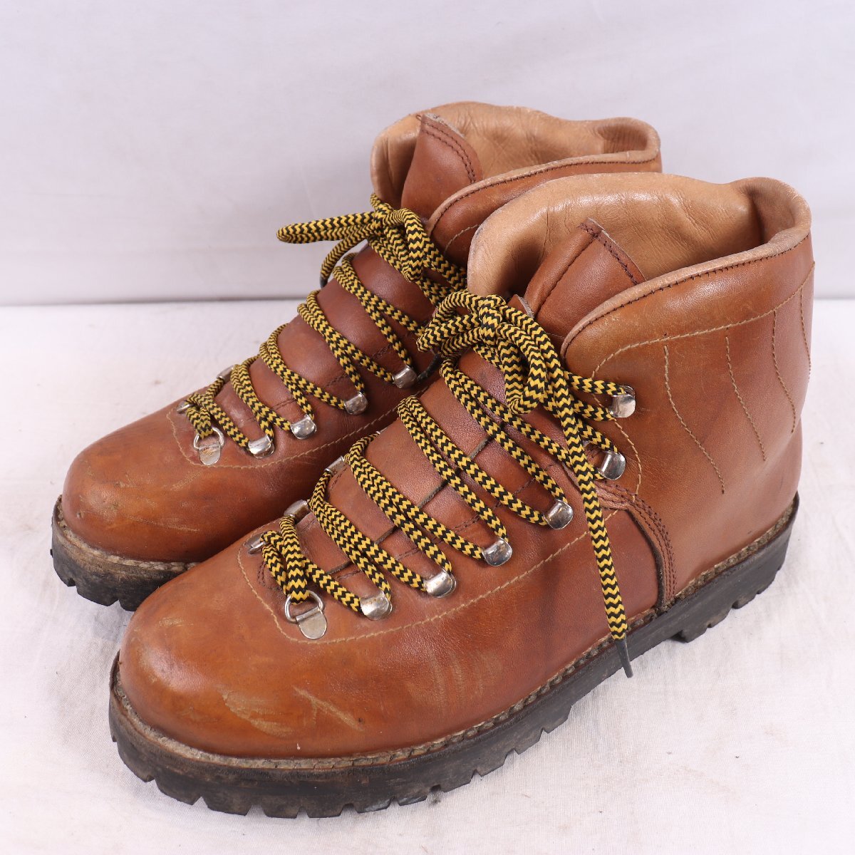 イタリア製 スカルパ 42 / 27.0cm 位 SCARPA ヴィンテージ トレッキング ブーツ タン 茶系 ハイキング マウンテン レザー 中古 古着 eb1614拍卖