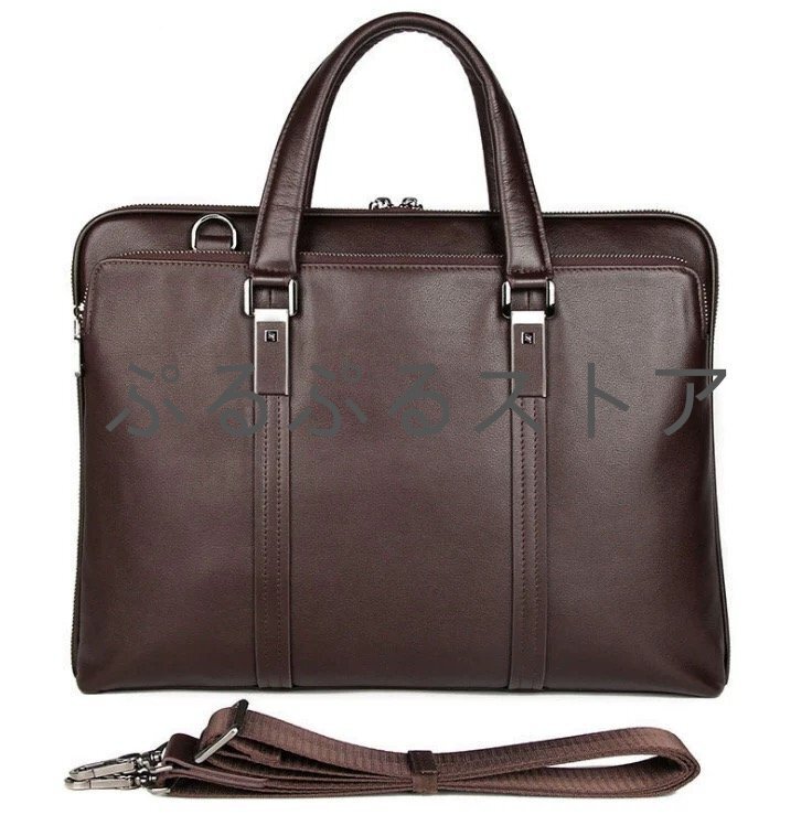 牛革 ハンドメイド メンズバッグ 本革 ビジネスバッグ ブリーフケース レザー 通勤鞄トートバッグ 手提げバッグ拍卖
