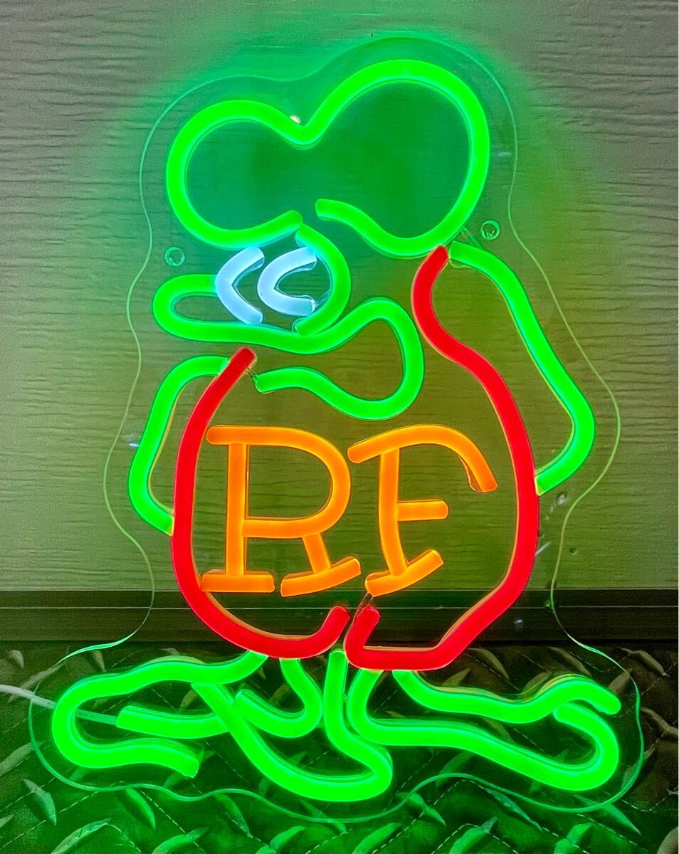 RAT FINK LEDネオン ネオン看板 4色 USB電源 調光調整付 ラットフィンク ムーンアイズ アメリカン雑貨 ガレージ雑貨 ホッドロッド 横浜本牧拍卖