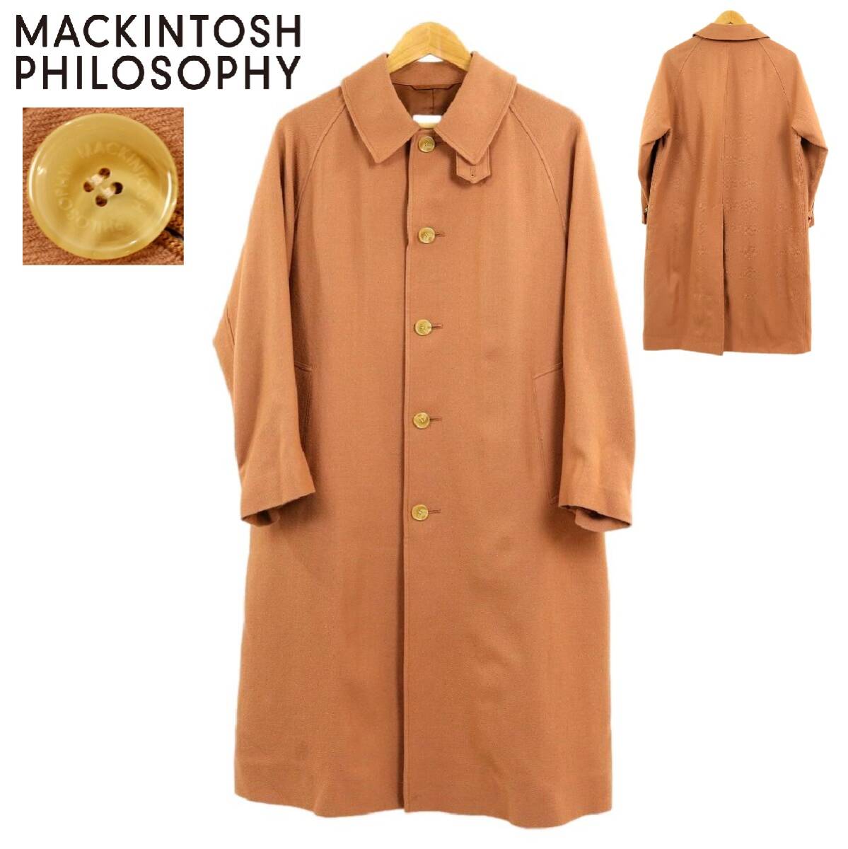 【T244】【ユニセックス】MACKINTOSH PHILOSOPHY マッキントッシュフィロソフィー CRAWLEY クローリー ロングコート サイズ2拍卖