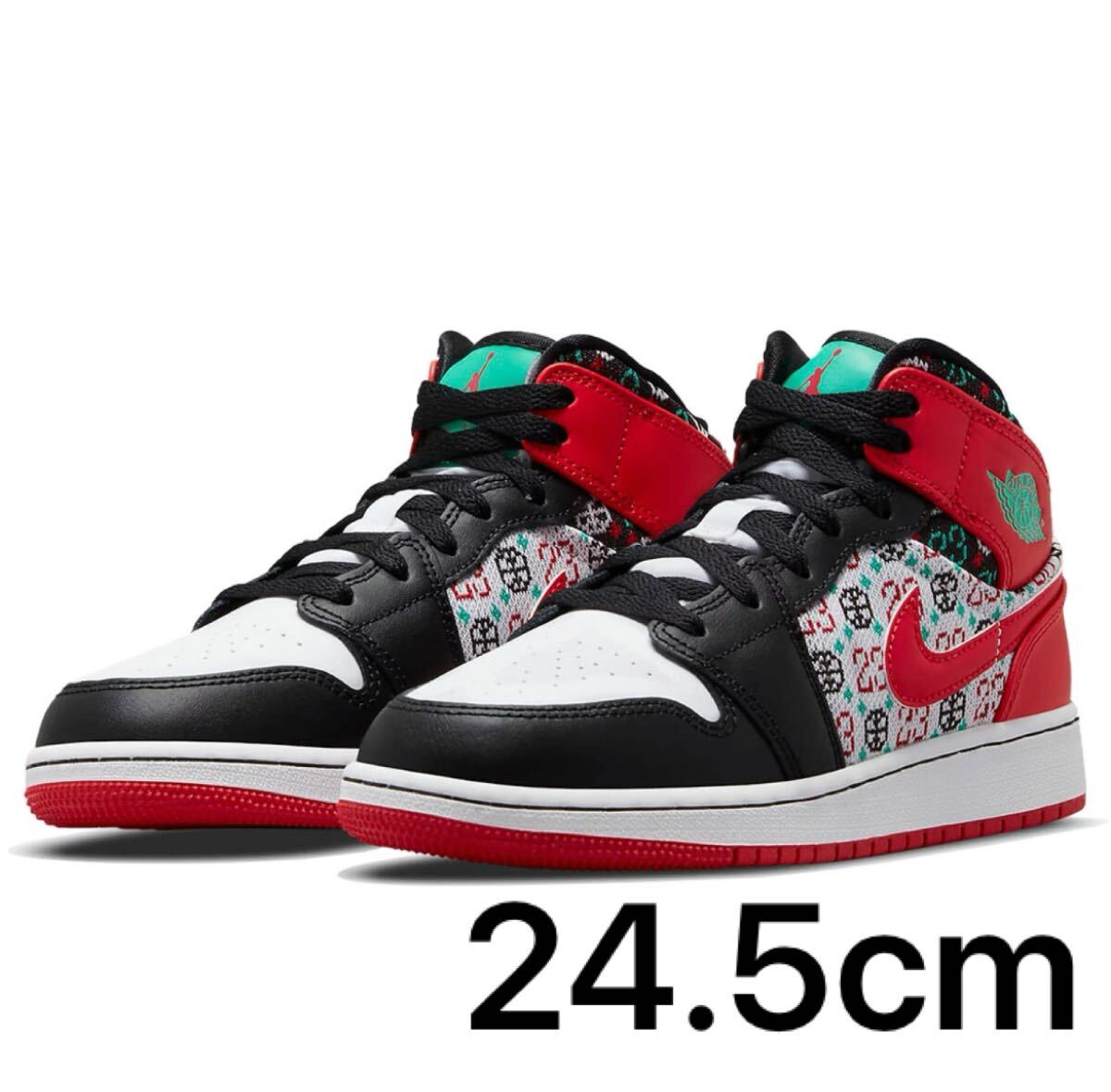 ナイキ エア ジョーダン 1 ミッド SE NIKE J AIR JORDAN 1 MID SE ホワイト/ブラック/ローマグリーン/ユニバーシティレッド DM1208-150拍卖