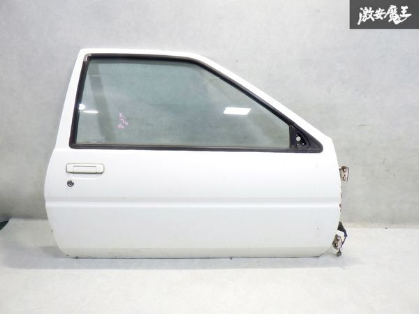*即発送 トヨタ純正 AE86 レビン トレノ 前期 3ドア ハチロク フロントドア ドアパネル ガラス付 RH 右 右側 運転席 白拍卖