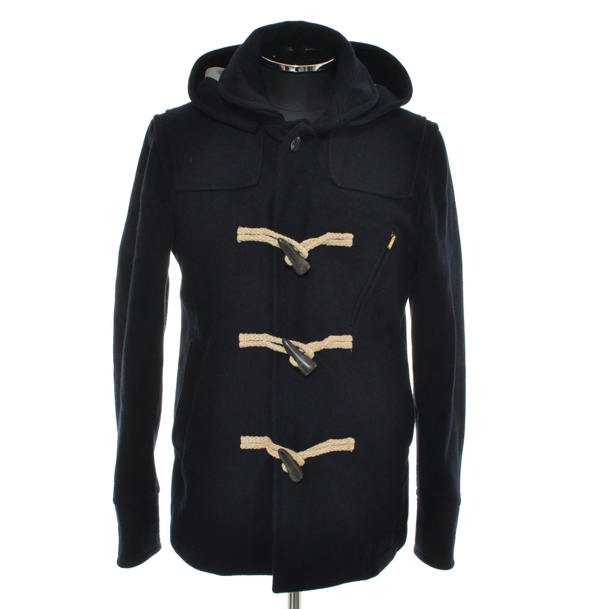 〇517517 Ciaopanic チャオパニック ○ダッフルコート メルトンウール サイズM メンズ ネイビー拍卖