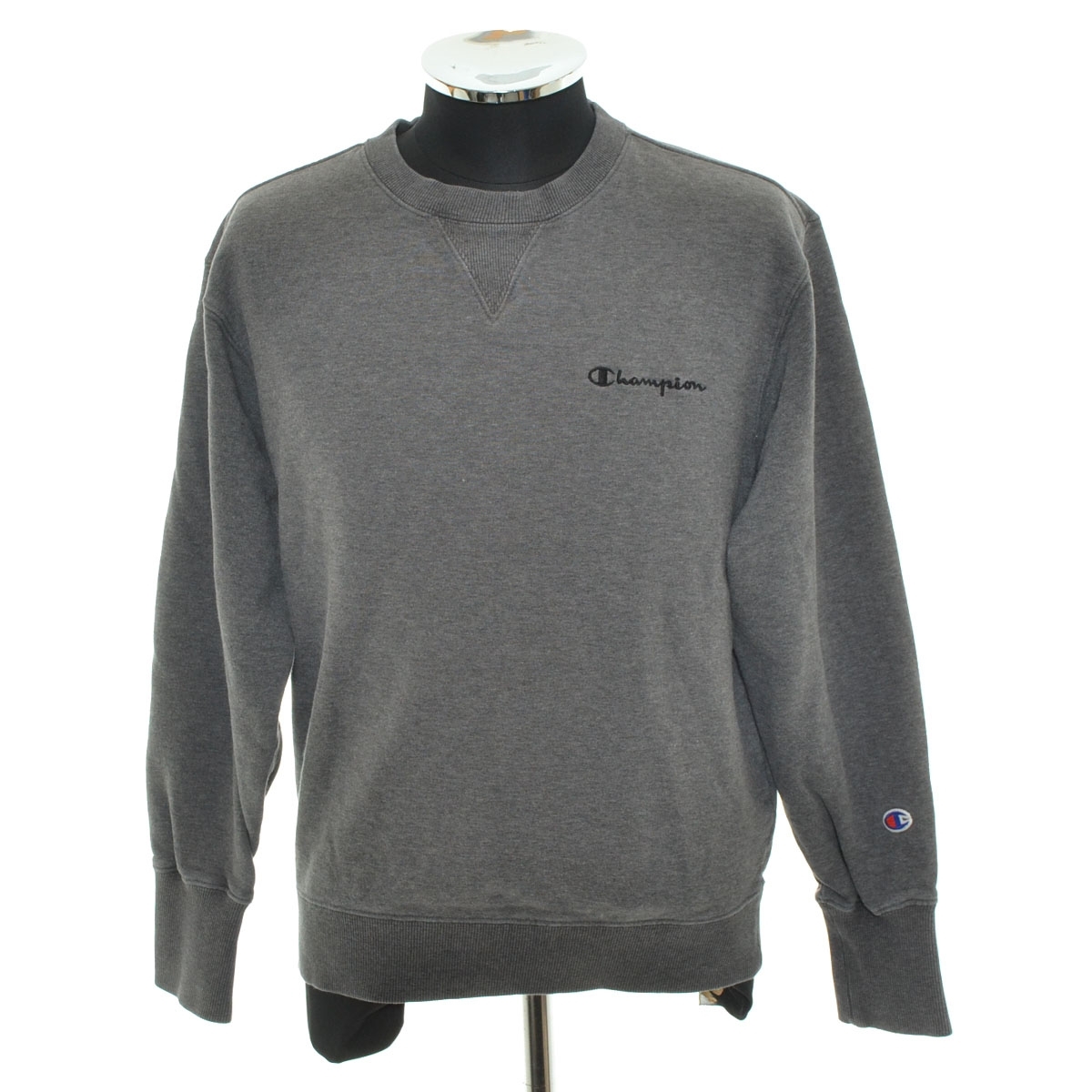 〇524460 Champion チャンピオン ○トレーナー Vガゼット スウェットシャツ サイズM メンズ グレー拍卖