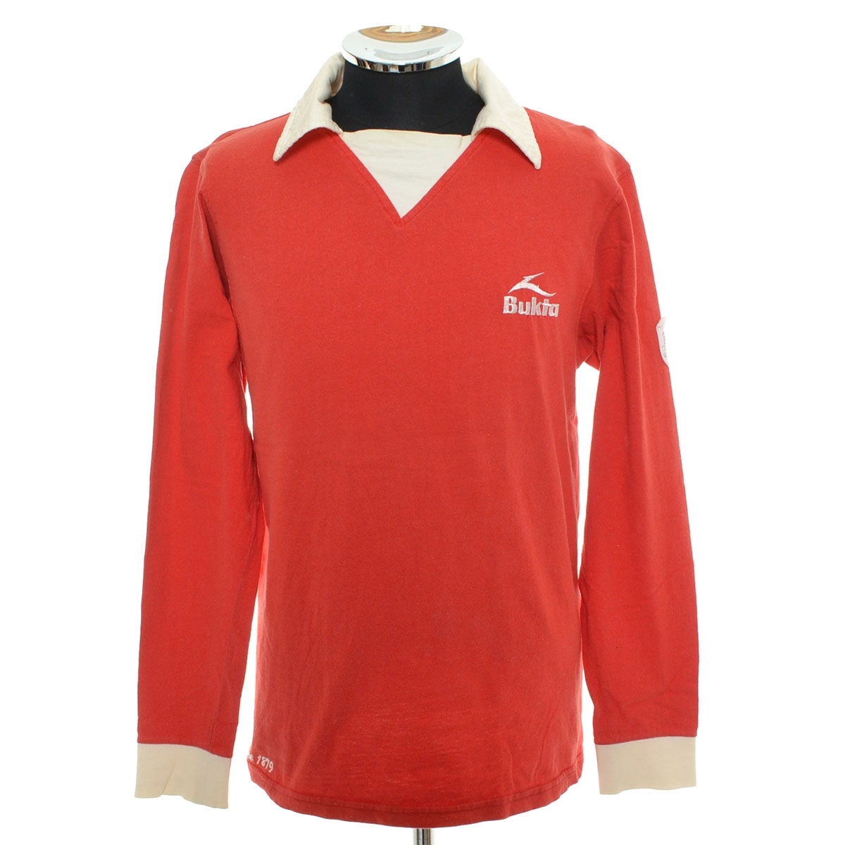 〇532472 ○ラガーシャツ Bukta 長袖 サイズM メンズ レッド拍卖
