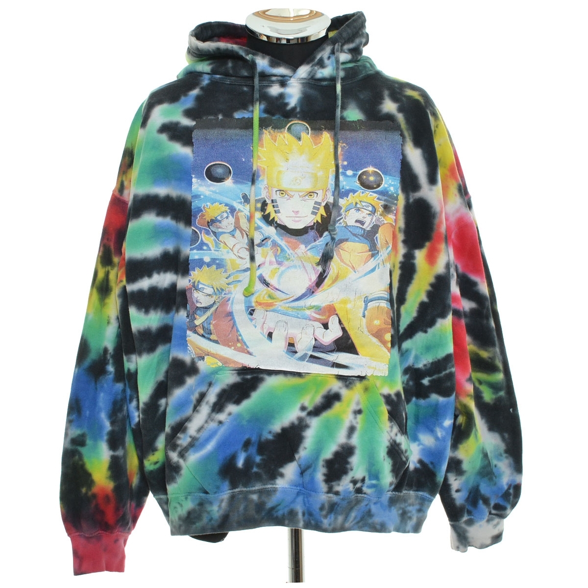 ●535623 ●スウェットパーカー ナルト タイダイ柄 サイズXL メンズ マルチカラー拍卖