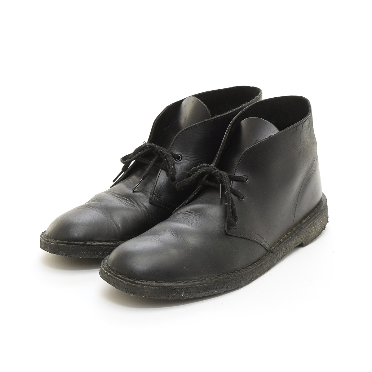 ●495146 Clarks クラークス ●チャッカブーツ デザートブーツ サイズUK10/29.0cm レザー メンズ ブラック拍卖