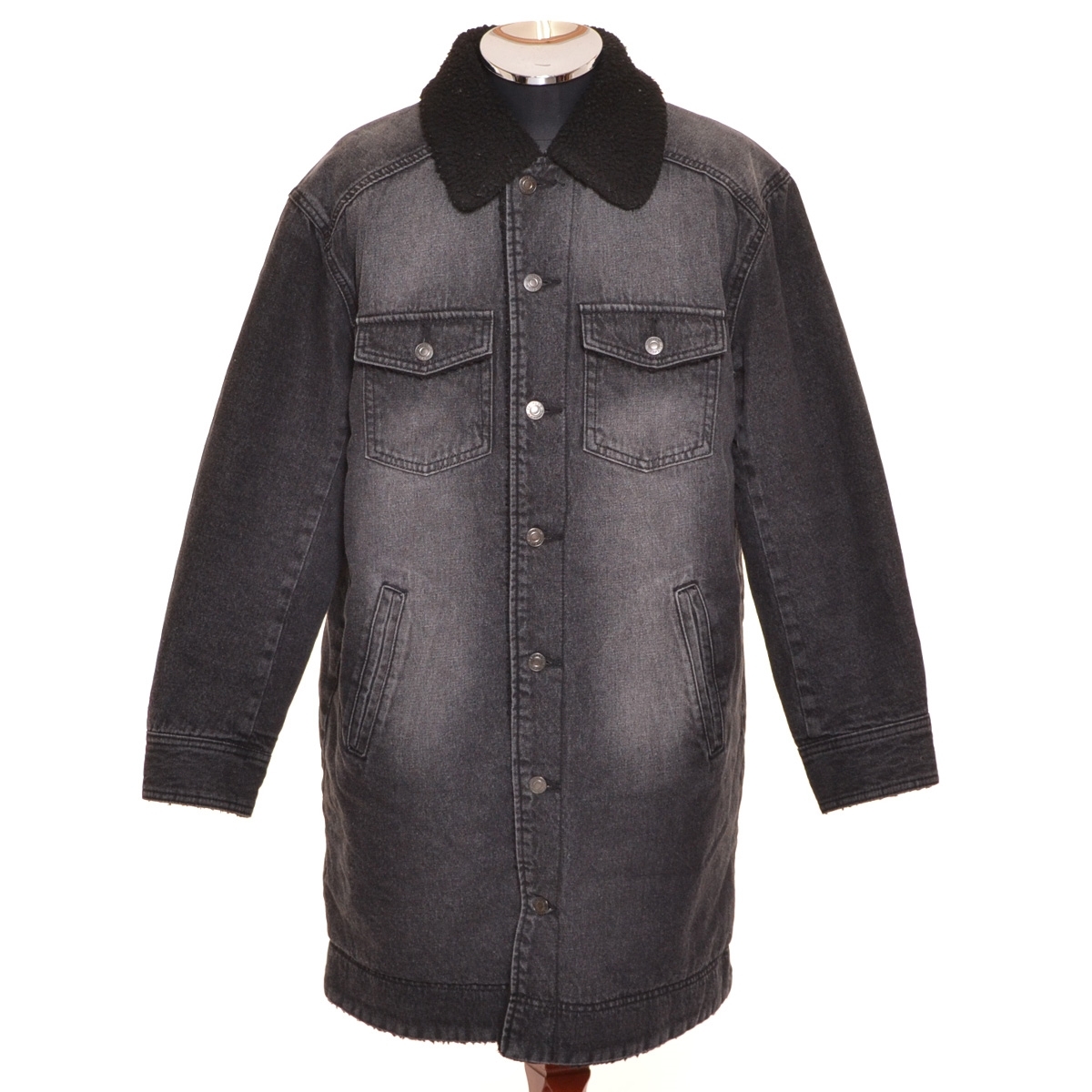 〇498747 BAYFLOW ベイフロー アダストリア ○ボアランチコート デニム ジャケット ★ サイズ2 メンズ ブラック拍卖