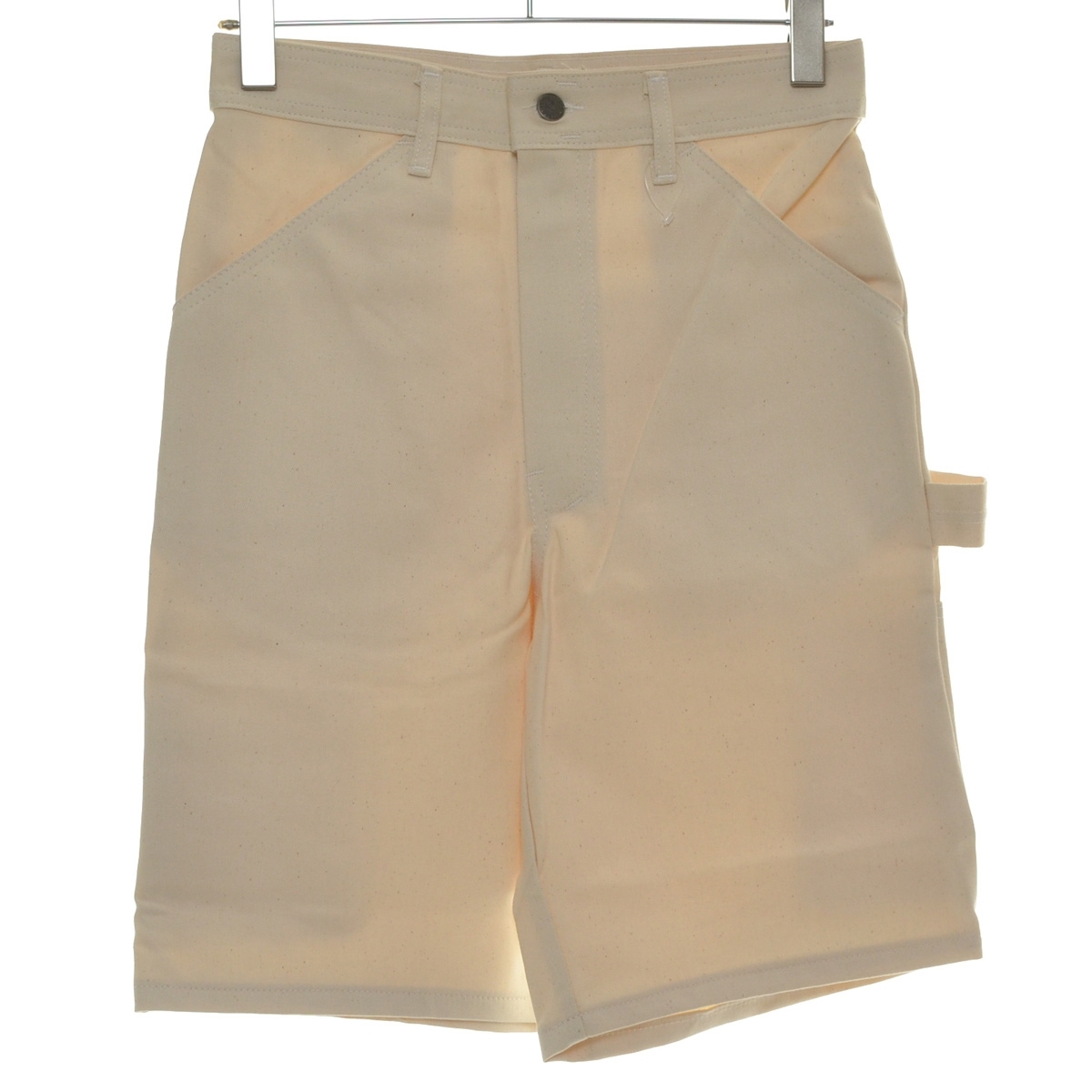 ●446354 新品同様 TRADESMAN トレーズマン ●ペインターショーツ ショートパンツ TR211CT14040 サイズ28 メンズ USA製 オフホワイト 無地拍卖