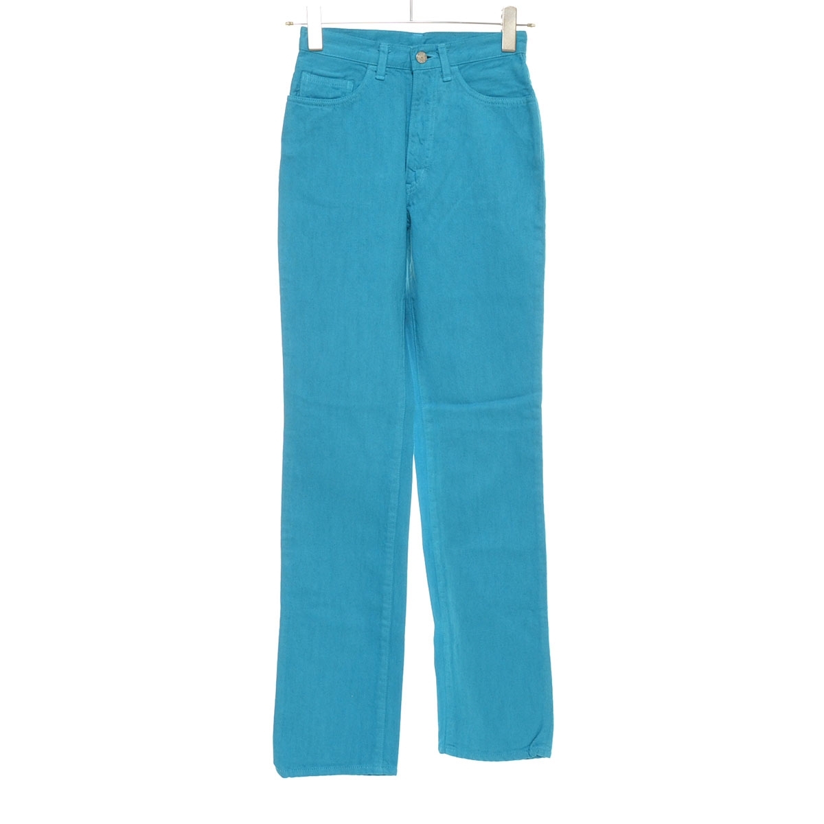 □414633 未使用品 ET BOITE エボワット □ストレートジーンズ デニムパンツ サイズ27-4 コットン レディース ライトブルー拍卖