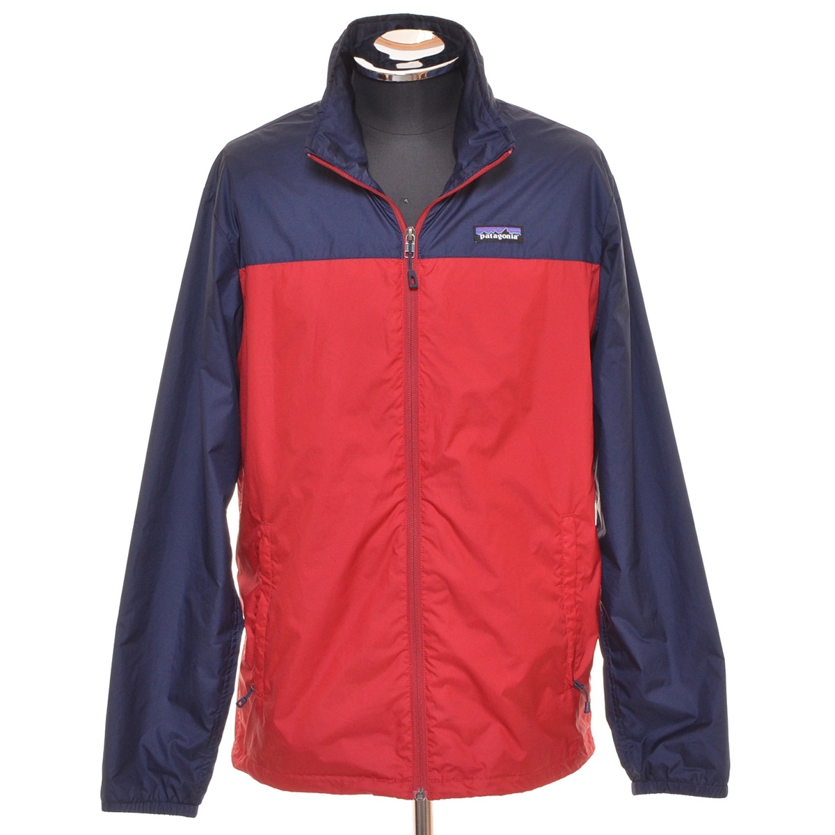 ●464741 Patagonia パタゴニア ●ライト&バリアブル ジャケット 27237 サイズS メンズ ネイビー×レッド拍卖