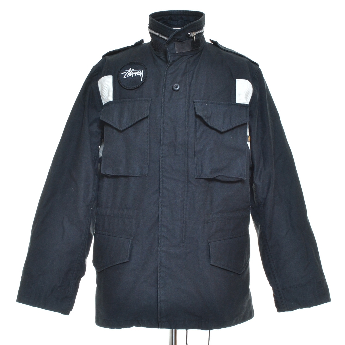 ●460844 Stussy × Alpha ステューシー アルファ ●M-65 フィールドジャケット サイズM メンズ ブラック拍卖