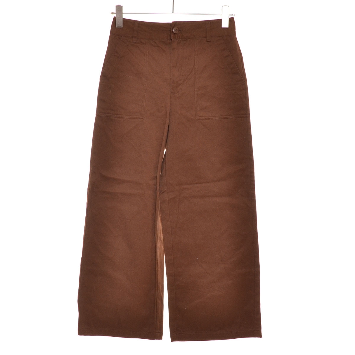 □491577 URBAN RESEARCH アーバンリサーチ ○パンツ ベイカーワイドパンツ サイズS レディース ブラウン拍卖