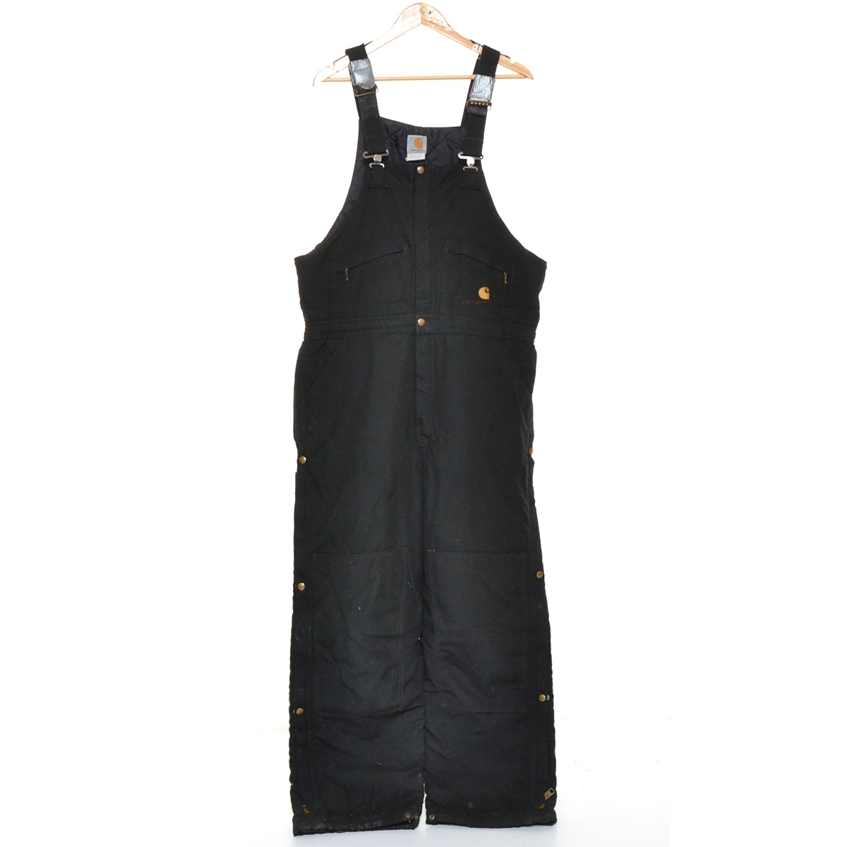 ●479539 Carhartt カーハート ●オーバーオール 中綿入り 80s~ ヴィンテージ サイズ40×32 ユニオンチケット メンズ ブラック拍卖