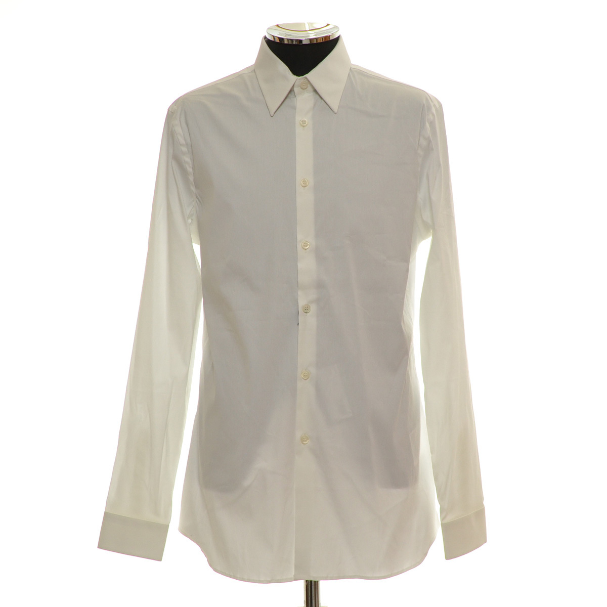 ●431255 未使用品 PRADA プラダ ●ドレスシャツ CAMICIA サイズ38 2017 メンズ ホワイト拍卖