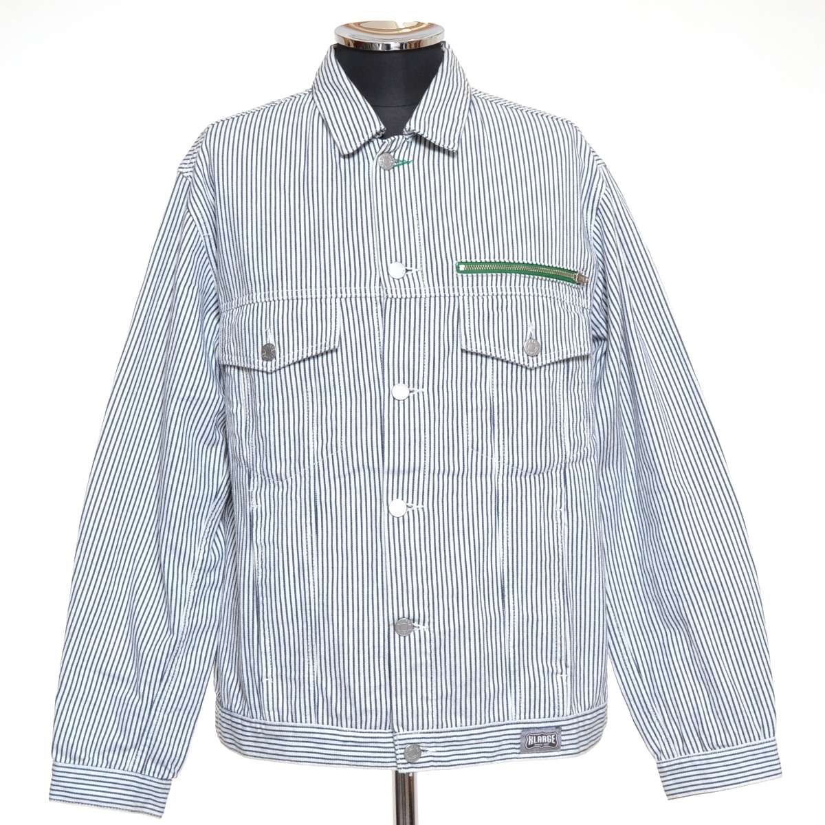 ●495709 XLARGE エクストララージ ●トラッカージャケット デニム 20AW ヒッコリー カバーオール 01201504 サイズM 2020AW ストライプ拍卖