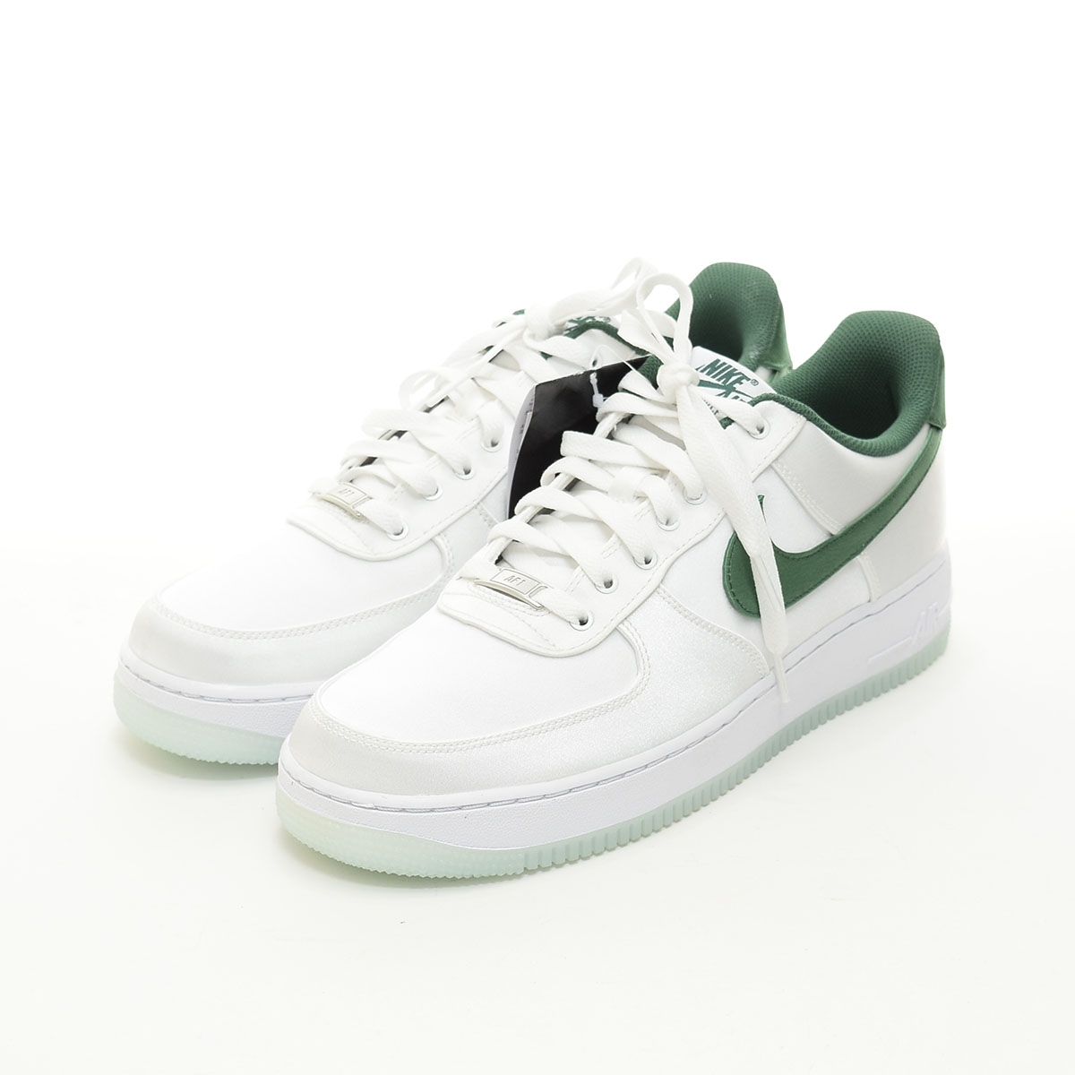 ●510850 未使用品 NIKE ◆AIR FORCE 1 '07 Nike by You エアフォース FJ4146-103 サイズ28.5cm サテン メンズ ホワイト グリーン拍卖