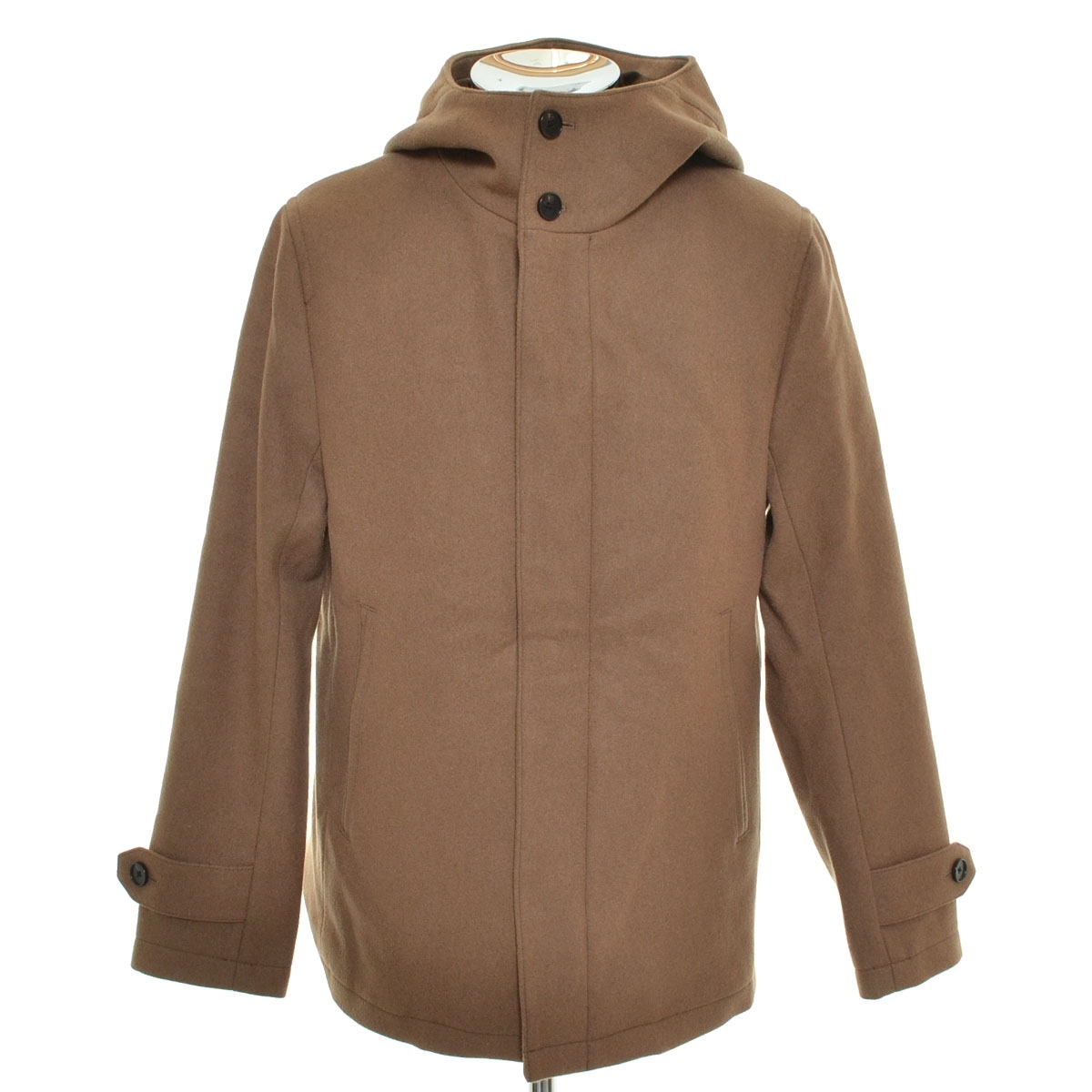 〇538084 PLST プラステ ○ウールフードジャケット 36-0409015 サイズS メンズ ベージュ拍卖