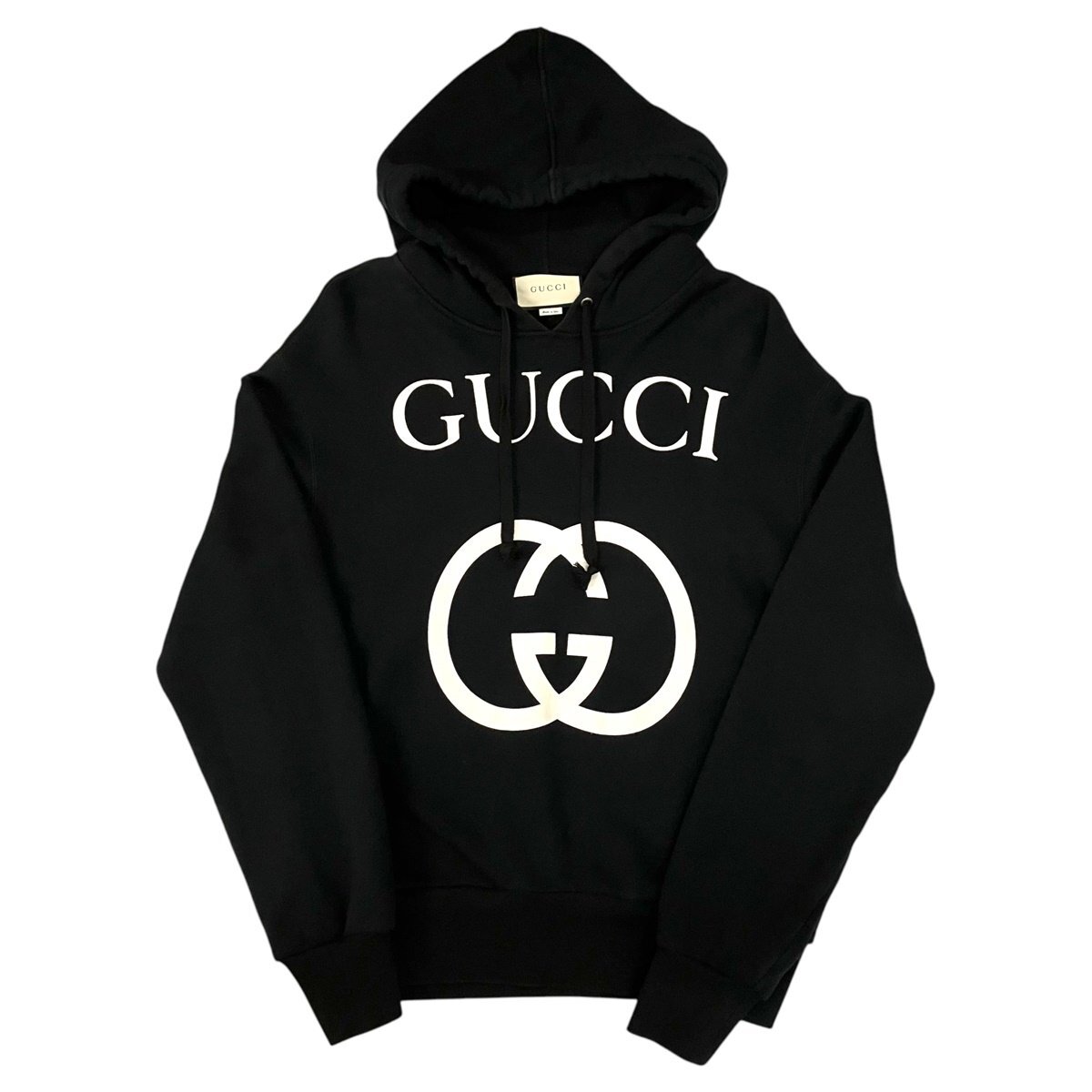 GUCCI グッチ インターロッキングGフーディー 475374-X3Q25 パーカー Sサイズ ブラック 黒系 スウェット メンズ【中古】拍卖