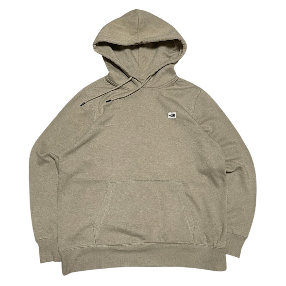 ★THE NORTH FACE プルオーバーパーカー ワンポイント Lサイズ ユニセックス 淡茶 レディース拍卖