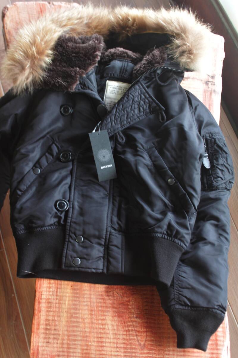 HOUSTON★ N-2Bジャケット新XS BK ★デッドストック拍卖