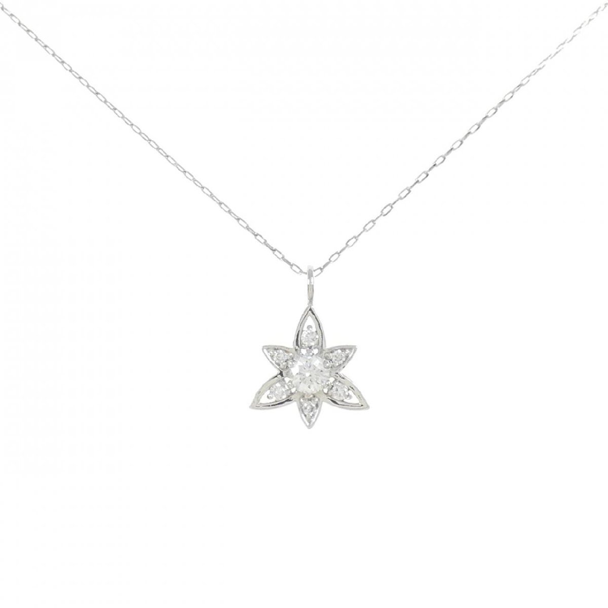 【リメイク】PT ダイヤモンド ネックレス 0.14CT拍卖