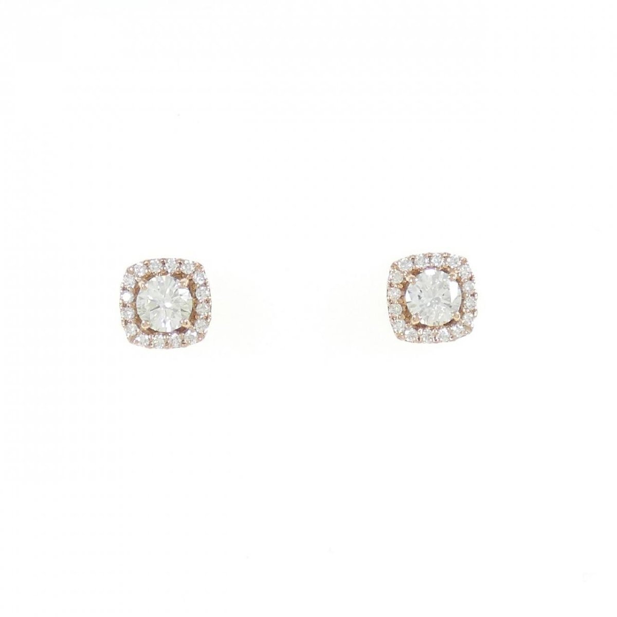 【リメイク】K18PG/ST ダイヤモンド ピアス 0.306CT 0.325CT H SI1 VG拍卖