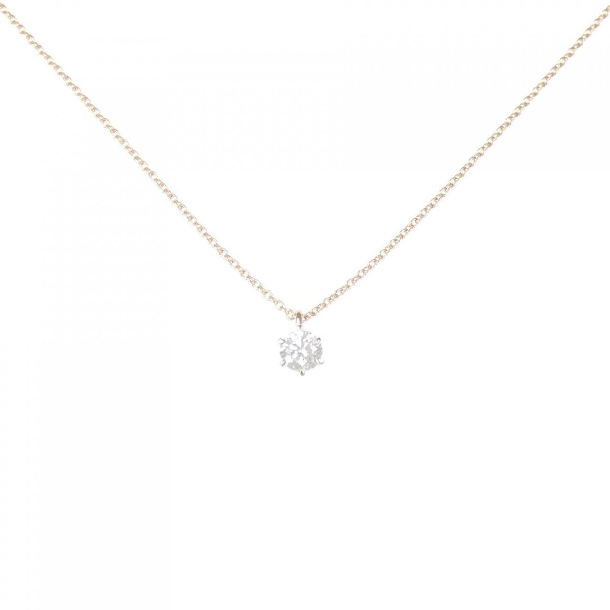 【リメイク】K18PG ダイヤモンド ネックレス 0.205CT J SI1 EXT H&C拍卖