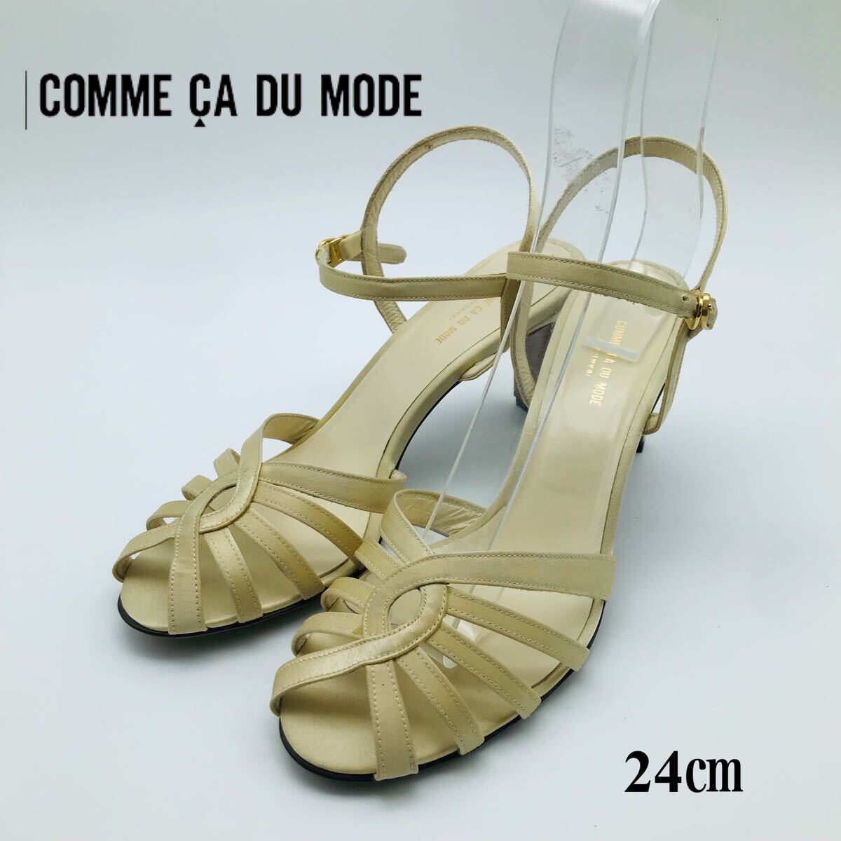 【未使用】COMME CA DU MODE ベージ ュサンダル 24cm 国産拍卖