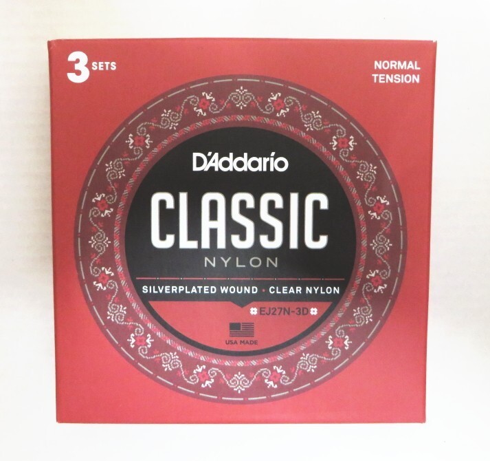 3set入りパック D'Addario ダダリオ EJ27Nクラシック・ナイロン弦拍卖