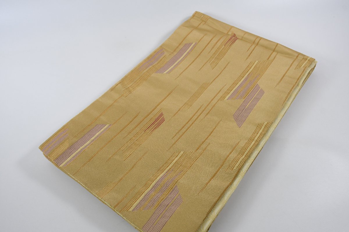 袋名古屋帯 全通柄 幾何学模様 化繊 帯丈388cm ★着物屋 ne-13633 桜庭呉服店拍卖