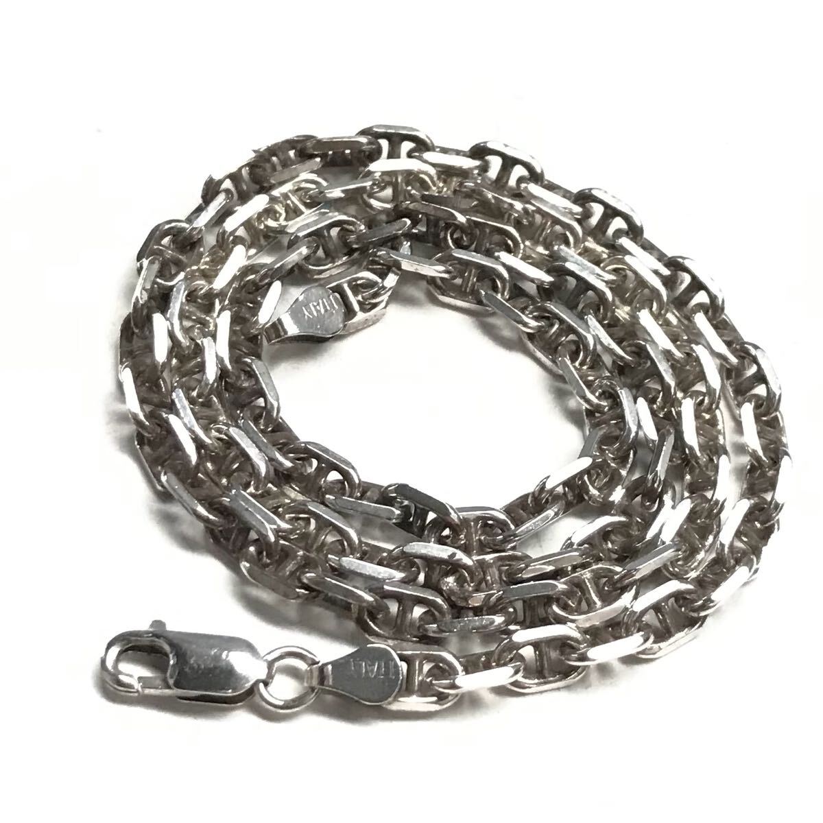 シルバー925 silver925 極太 イタリア製 italy vintage アンカー ネックレス チェーン シェーヌダンクル モチーフ インディアンジュエリー拍卖