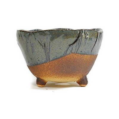 盆栽鉢 4号 生子三足 幅11.5cm×高さ8cm 4号 生子三足拍卖