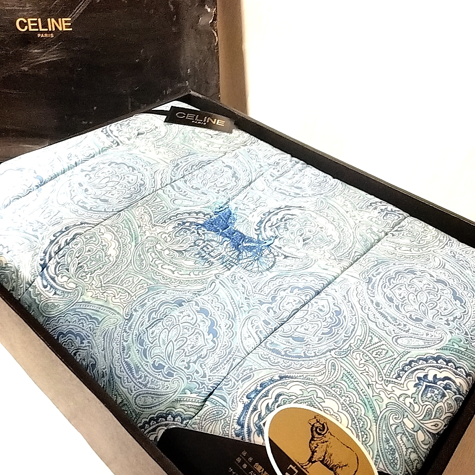 CELINE セリーヌ 肌掛 ウール混 ふとん 布団 肌布団 comforter duvet G250126-5拍卖