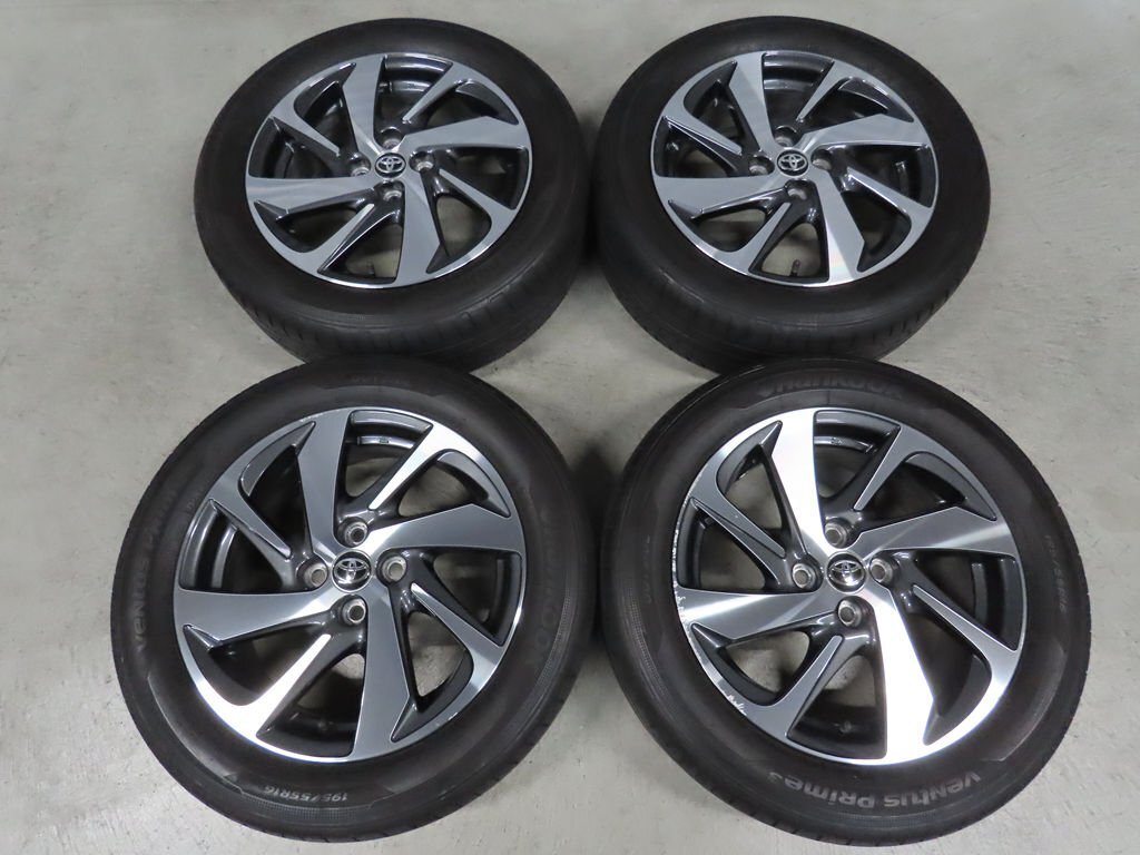 トヨタ アクア 195/55R16 純正 NHP10 X-Urban 6J +45 PCD100 4穴 ヤリス ヴィッツ バリ溝ラジアルタイヤ拍卖