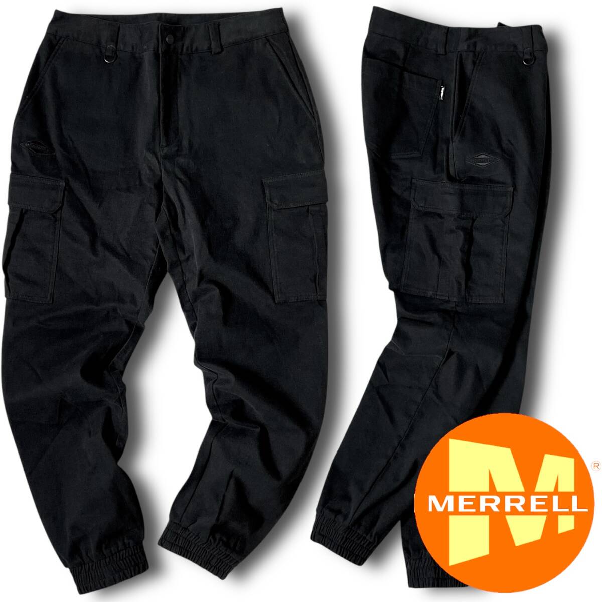 新品 MERRELL メレル 日本未発売 防風 肉厚コットンツイル 裏起毛 ストレッチ カーゴパンツ ジョガーパンツ ワークパンツ L 秋冬 ◆B5715拍卖