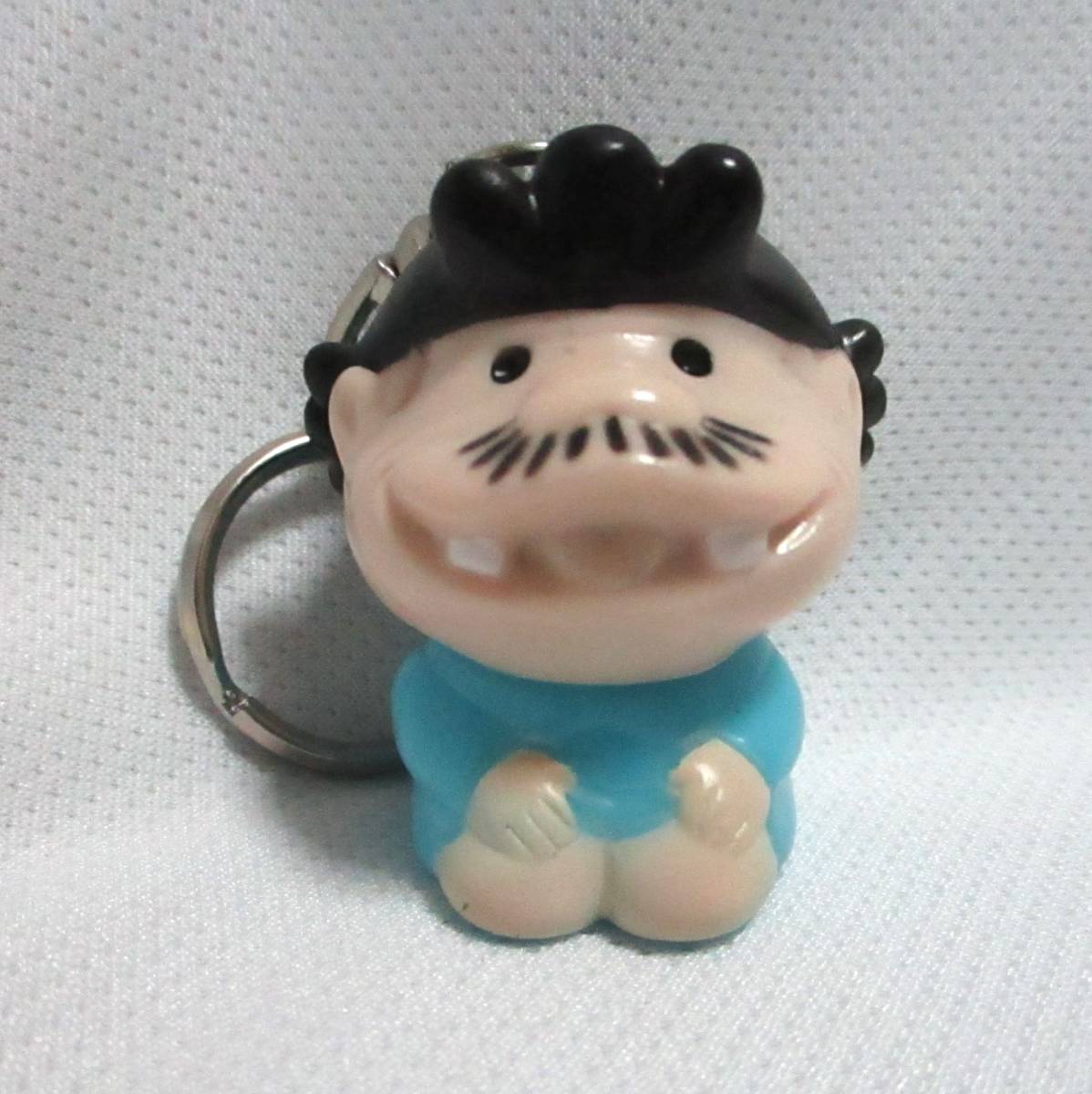 即決【 サザエボン キーホルダー 水色 】当時物 サザエさん バカボン ソフビ 昭和 レトロ拍卖