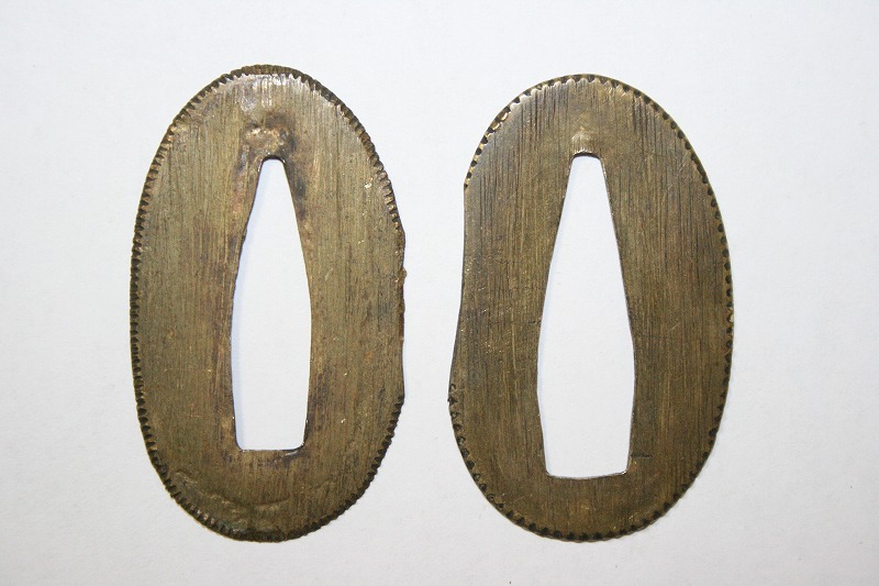 時代物金鍍金銅地切羽 コレクション③ 2枚1組 拍卖