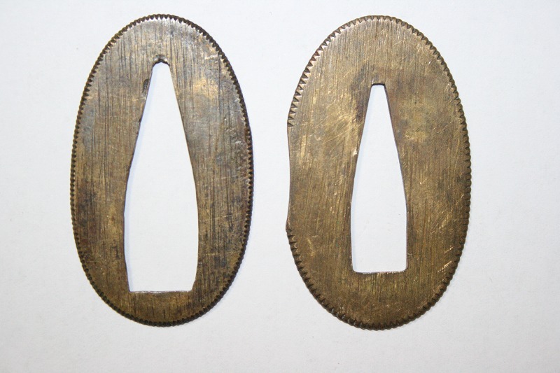 時代物金鍍金銅地切羽 コレクション④ 2枚1組 拍卖